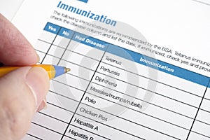 Immunization application form