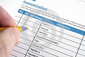 Inmunización solicitud forma 