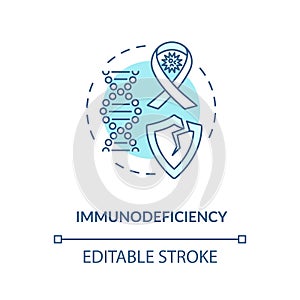 Immunodeficiency concept icon