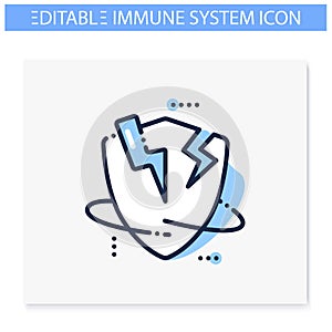 Immunodeficiency line icon