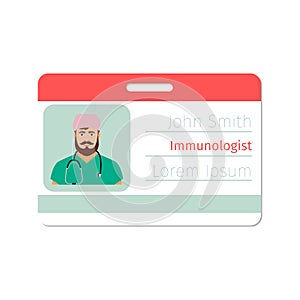 Immunologist medical specialist badge
