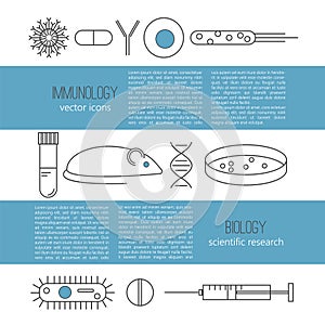 Immunology research icons