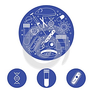 Immunology research icons