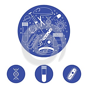 Immunology research icons photo