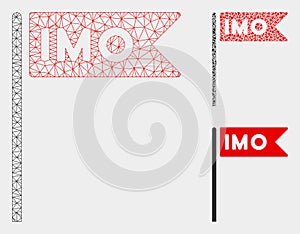 IMO Flag Vector Mesh 2D Model and Triangle Mosaic Icon