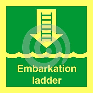 IMO SOLAS IMPA Safety Sign Image - Embarkation Ladder