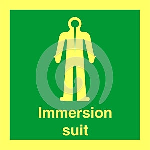 IMO SOLAS IMPA Safety Sign Image - Immersion suit photo