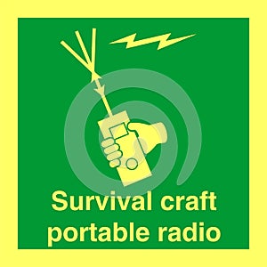 IMO SOLAS IMPA Safety Sign Image - Survival craft portable radio