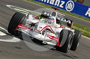 Imola, IT, April 2006 - Takuma Sato run with Super Aguri Honda F1 during GP of San Marino