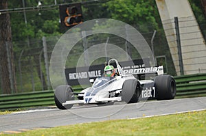 Imola, 6 June 2012: Unknown run on Classic F1 Car 1981 Brabham BT49c ex Nelson Piquet - Riccardo Patrese during practice of Imola