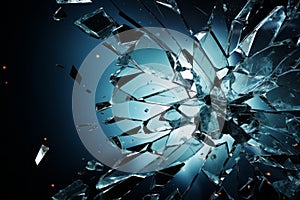 Impact Aesthetics: The Dynamic Art of Glass Breaking – AI Generated 11