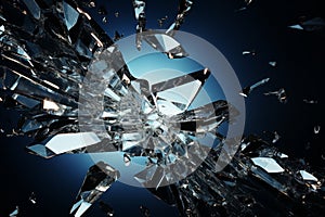 Impact Aesthetics: The Dynamic Art of Glass Breaking – AI Generated 39