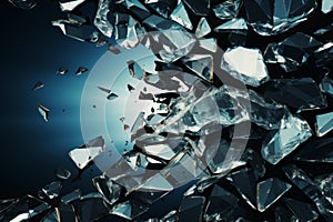Impact Aesthetics: The Dynamic Art of Glass Breaking – AI Generated 44