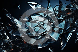Impact Aesthetics: The Dynamic Art of Glass Breaking – AI Generated 67