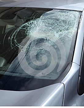 Impact on a car windshield