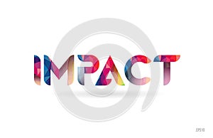 impact colored rainbow word text suitable for logo design