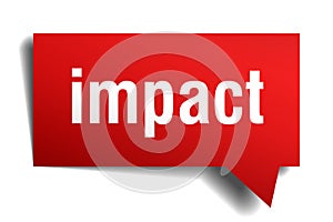 Impact red 3d speech bubble