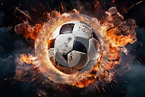 Impactful Soccer ball net. Generate Ai