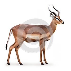 Impala African Safari Animal on White Background