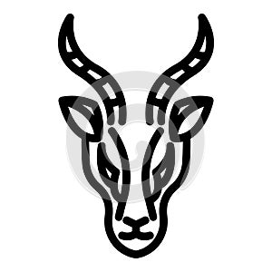 Impala gazelle icon, outline style