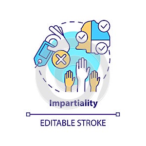Impartiality concept icon