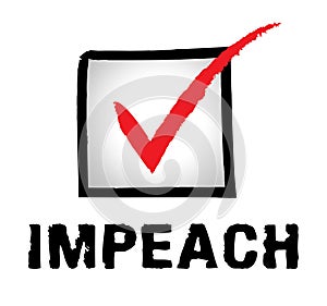 Impeach Check Mark Agreement To Remove Corrupt President Or Politician photo