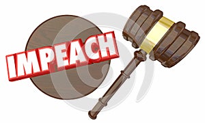 Impeach Judge Gavel Remove President Impeachment Trial photo