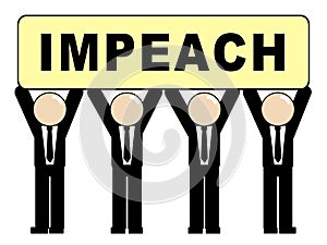 Impeach Sign For Removal Of Corrupt President Or Politician