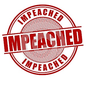 Impeached grunge rubber stamp