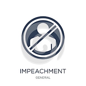 impeachment icon. Trendy flat vector impeachment icon on white b