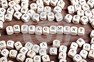 Impeachment, letter dices word photo