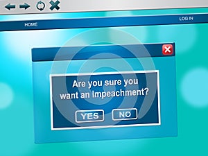 Impeachment Message Online To Impeach Corrupt President Or Politician photo