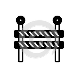 Black solid icon for Impediment, obstacle and obstruction photo