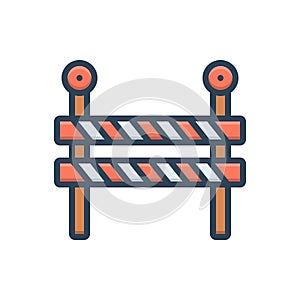 Color illustration icon for Impediment, obstacle and obstruction photo
