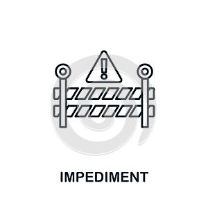Impediment icon. Simple element from agile method collection. Filled Impediment icon for templates, infographics and