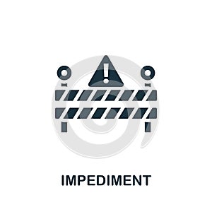 Impediment icon. Simple element from agile method collection. Filled Impediment icon for templates, infographics and photo