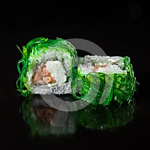 Imperator Sushi roll with seafood and Chuka