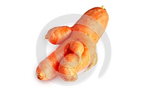 Imperfect fresh organic carrot