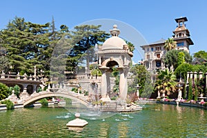 Imperia, Italy - Villa Grock - Grock's Italian mansion with garden, fountain, beautiful summer