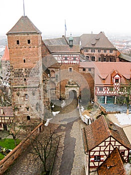 Imperial Castle of Nuremberg in wintertime