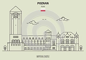 Imperial Castle in Poznan, Poland. Landmark icon photo