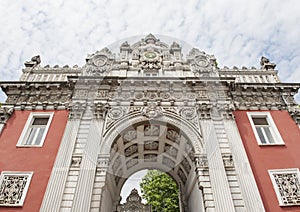 Imperial gate at Dolmabahce Palace in Istanbul