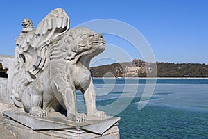 Imperial guardian lion in the Summer Palace