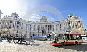 Imperial Hofburg palace in Vienna, Austria