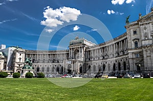 Imperial Palace Hofburg And Famous Square Heldenplatz In The Inner City Of Vienna In Austria