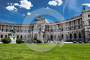 Imperial Palace Hofburg And Famous Square Heldenplatz In The Inner City Of Vienna In Austria