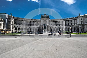 Imperial Palace Hofburg And Famous Square Heldenplatz In The Inner City Of Vienna In Austria