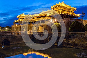 Imperial Royal Palace of Nguyen dynasty in Hue, Vietnam photo