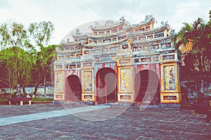 Imperial Royal Palace of Nguyen dynasty in Hue, Vietnam. Unesco