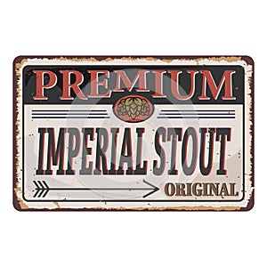 Imperial Stout Retro beer vector poster. Vintage label or banner design